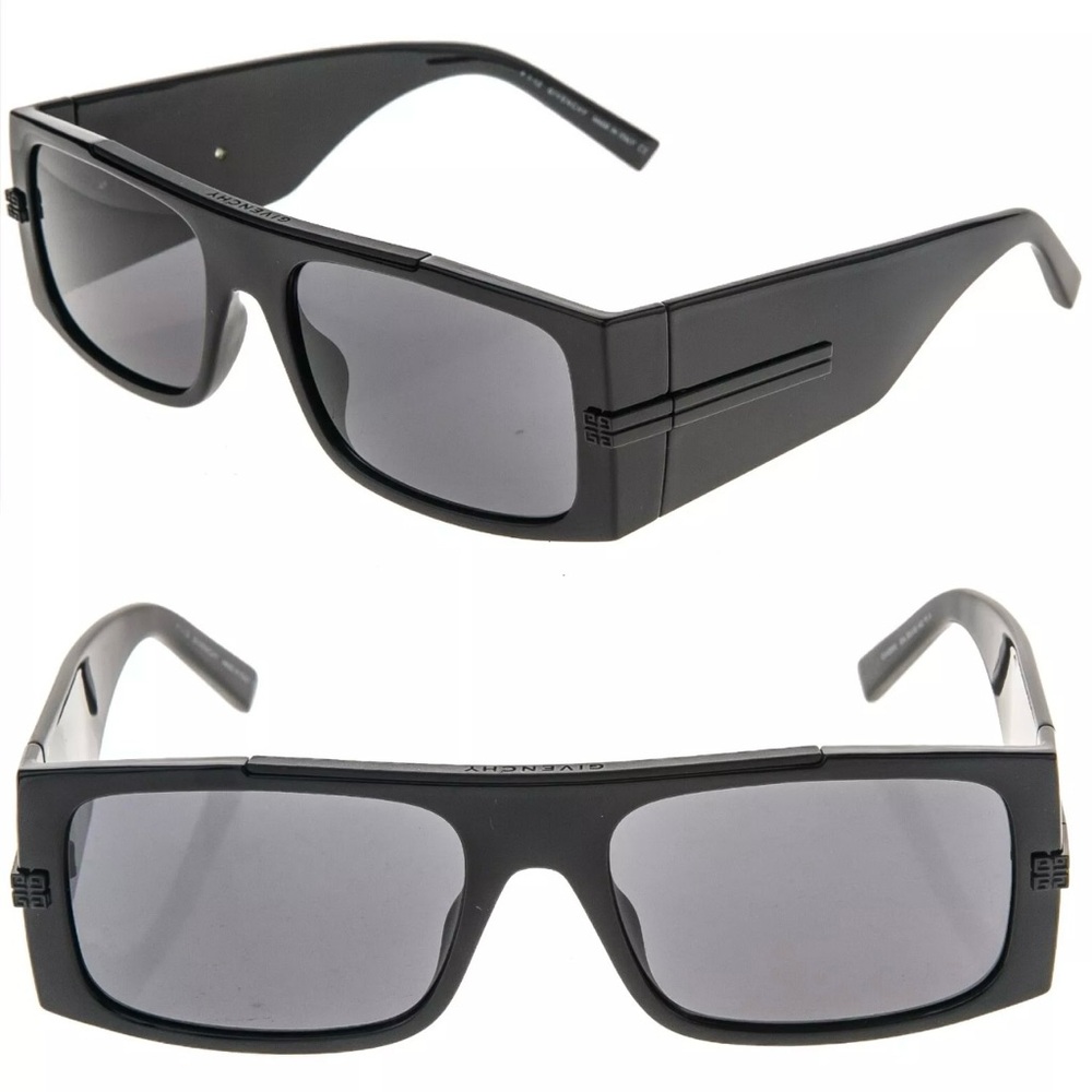 GIVENCHY GV 4G BAR 40011 Black Square Mask Unisex GV40011I Bold Sunglasses - NEW